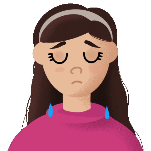 Sad Cry Sticker