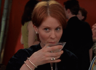 sex and the city drinking GIF