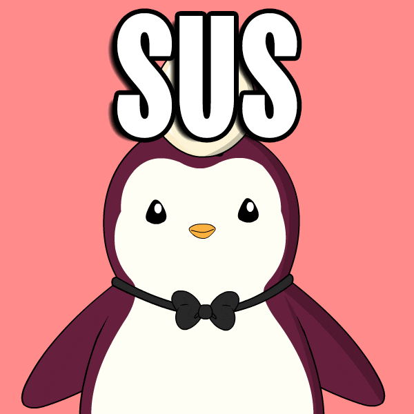 Suspicious Penguin GIF by Pudgy Penguins