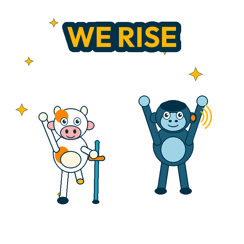 We Rise Sticker Sticker by Youth Disability Talk Out (YDTO)