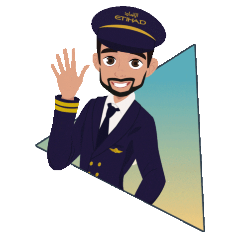 Abu Dhabi Pilot Sticker by Etihad Airways for iOS & Android | GIPHY