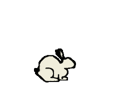 Hopping Bunny Rabbit Sticker by Genevieve Stokes
