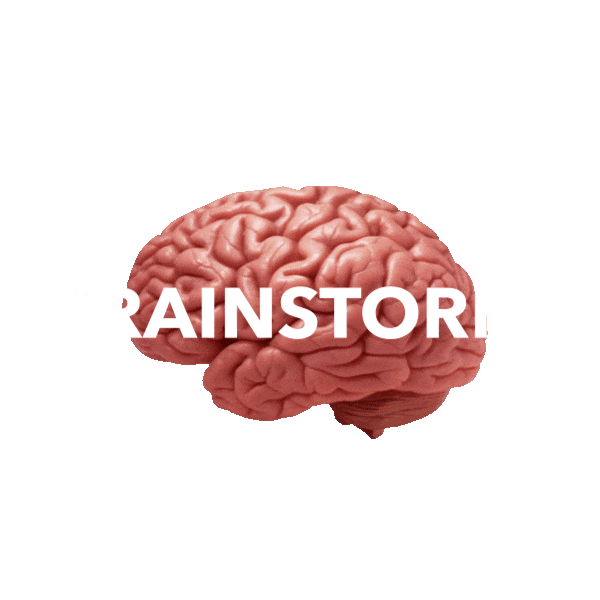 Brains Brainstorm Sticker by Nerds & Company