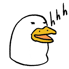 Bird Duck Sticker by Goose Tang
