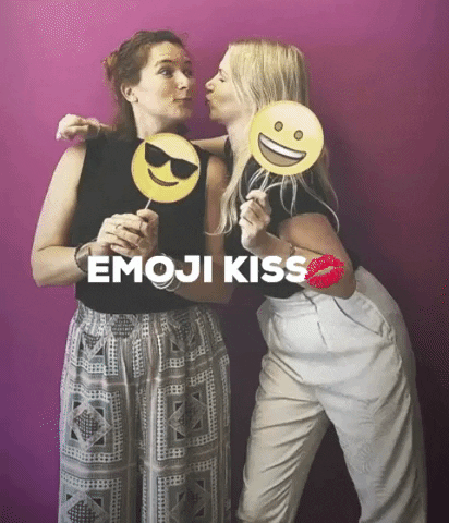 trurnit_digital kiss girls emoji friendship GIF