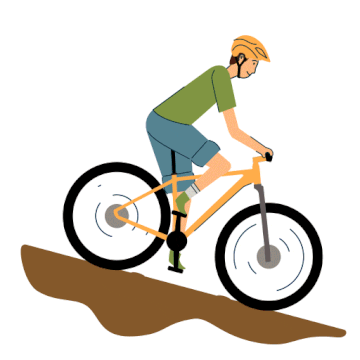Mountain Bike Sticker by Tourism Vancouver Island for iOS & Android | GIPHY
