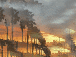 imchristinajohnson miami sky sunset palm trees GIF