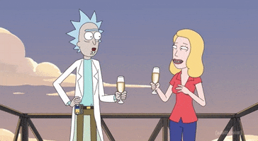 Season 4 Champagne GIF by Rick and Morty