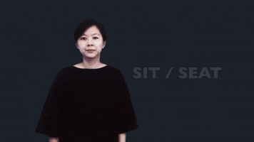 Sign Language Sit GIF