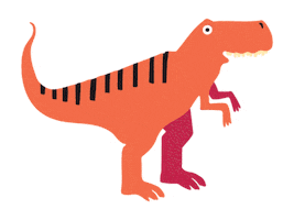 Dinosaur Sticker by Pinkkishu