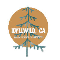 BadMoonGlamping retro vintage moon forest Sticker