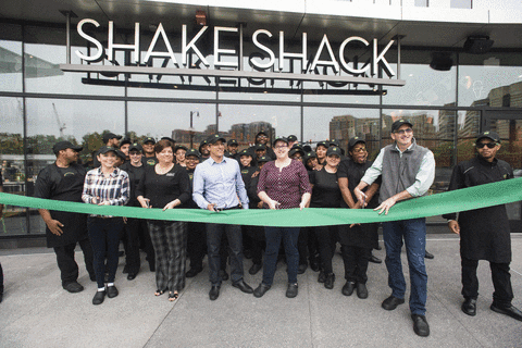 Shake Shack celebration opening huzzah shake shack GIF