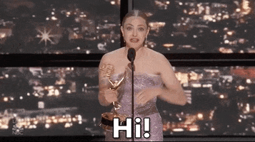 Amanda Seyfried Shy Hello GIF by Emmys