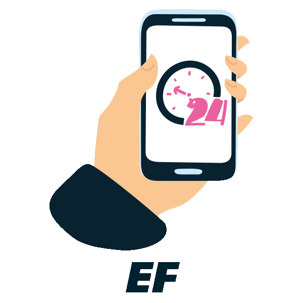 Start Now 24 Hours Sticker by EF Education First for iOS & Android | GIPHY