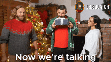Christmas Talking GIF by DrSquatchSoapCo