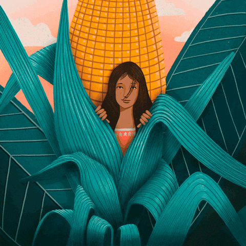 OllieTorres nature woman corn maiz GIF