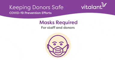 Masks Blood Donation GIF by Vitalant