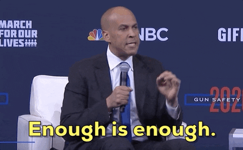 Cory Booker Gun Control GIF by Election 2020 - Find & Share on GIPHY