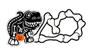 T-Rex Halloween Sticker by Autumn Oaks
