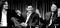 jensen ackles laughing GIF