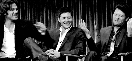 jensen ackles laughing GIF