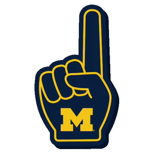 Go Blue Michigan Football Sticker by College Colors Day for iOS