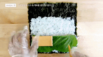 Korean Food Cheese Gimbap GIF