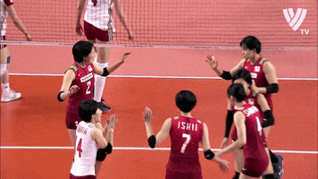 Happy All Together GIF by Volleyball World