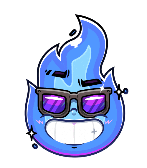 Flaming Sticker
