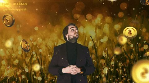 money raining down celebration