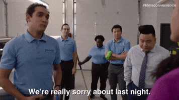 Sorry Cookie Monster GIF by Kim's Convenience