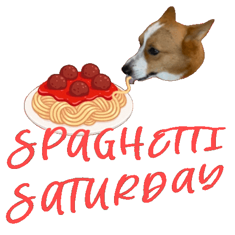 Spaghetti Doggy Daycare Sticker by waggingtailspr