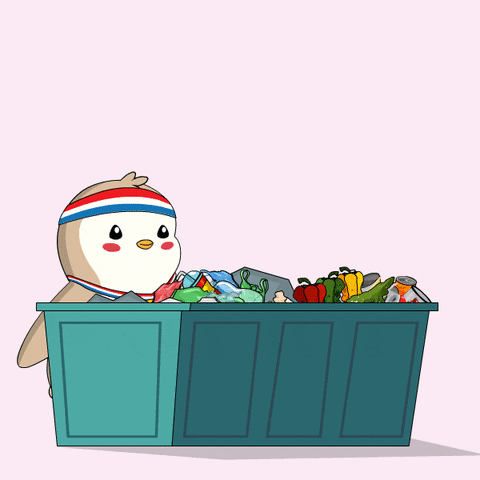 Penguin Trash GIF by Pudgy Penguins