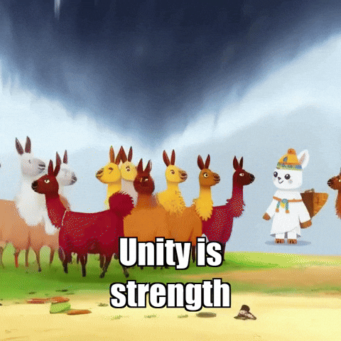 Unity Strength GIF by Llamaozi
