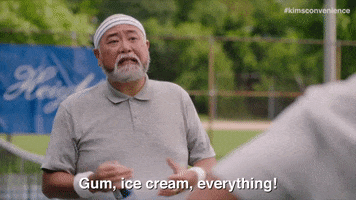 Tennis Court Food GIF by Kim's Convenience