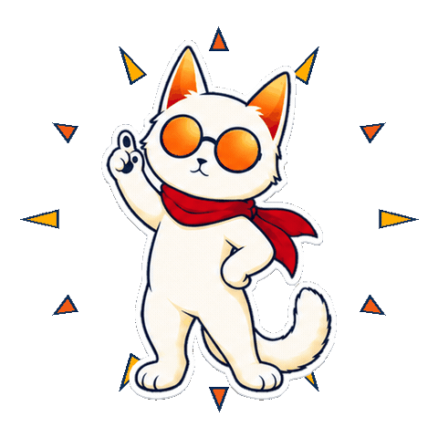 Cat Fun Sticker by Desertcatclub