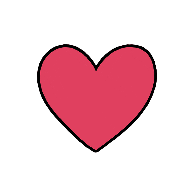 I Love You Heart Sticker by Gwyneth Draws