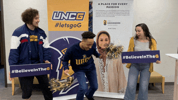 Blue And Gold College GIF by UNCG