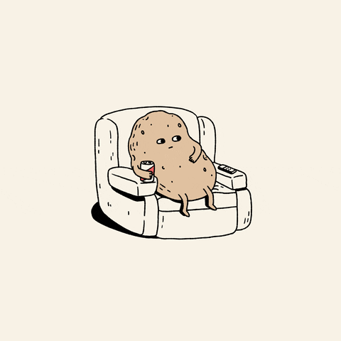 Tired Couch Potato Gif By John Larigakis Find Share On Giphy