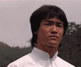 Giphy - Scared Bruce Lee GIF