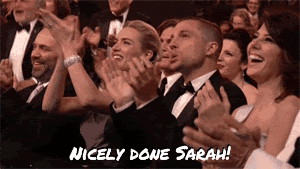 hyperise clapping well done sarah nicely done GIF
