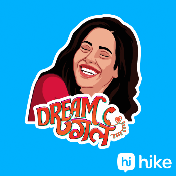 Dream Girl Phone GIF by Hike Sticker Chat