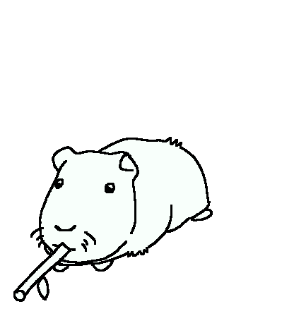 Hungry Guinea Pig Sticker by Master Tingus