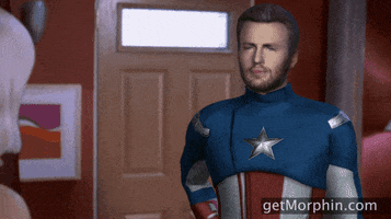 Captain America Flirt GIF by Morphin