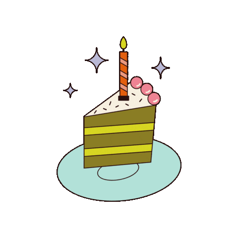 Happy Birthday Eating Sticker