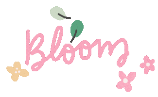 Flower Typography Sticker