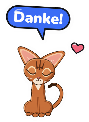 German Thank You Sticker by Venus · LangX