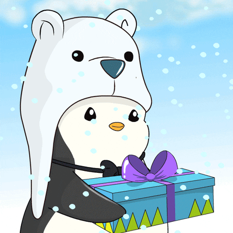 Giving Christmas Eve GIF by Pudgy Penguins