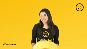SocialHub happy smile yellow joy GIF