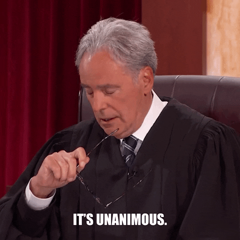 Unanimous GIF by Hot Bench